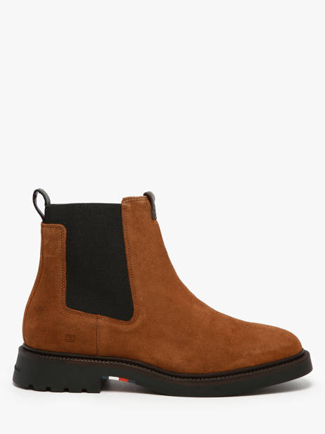 Chelsea Boots Uit Leder Tommy hilfiger Bruin men 5592GVQ